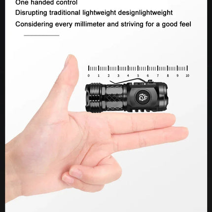 High Strong Power LED Flashlight Built-in Battery Type-C Rechargeable with Pen Clip Torch Outdoor Camping Emergency Lantern