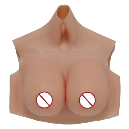 KOOMIHO Ultrathin 2TH GEN Fake Silicone Breast Forms Huge Boobs C/D/E/G Cup Transgender Drag Queen Shemale Crossdress for Men