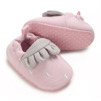 Spring and Autumn Baby Girl Baby Shoes Cute Strawberry Casual Sports Shoes Elastic Mouth Comfortable Baby Walking Shoes