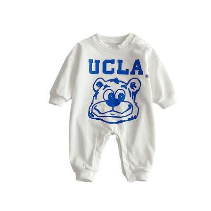 Newborn Clothes Cotton Boy's Jumpsuit 2024 Autumn New Cartoon Girl's One Piece Clothes Casual Climbing Clothes