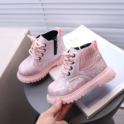 Winter Girls New Short Boots Children British Style Soft Sole Lightweight Boots Ankle-high Unisex Boys Shoes Size 21-30
