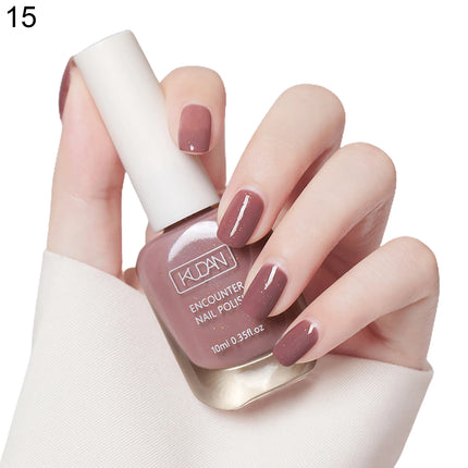 16 Colors Water-Based Nail Polish Set 10ml Nude Red Pink Peel-Off Air-Dry Nail Art Polish Kit Manicure No Need Lamp