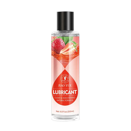 Water-Based Strawberry Flavored Lubricant, Personal Lube for Men, Women and Couples, Made Without Added Sugar, 200ml