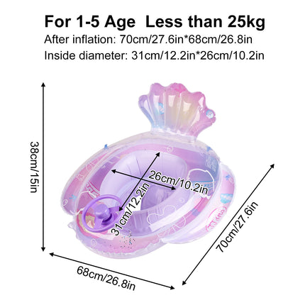 1PC Inflatable Swim Seat Pool Float with Steering Wheel, Cartoon Swimming Ring Water Float Seat for Summer Beach Pool Party