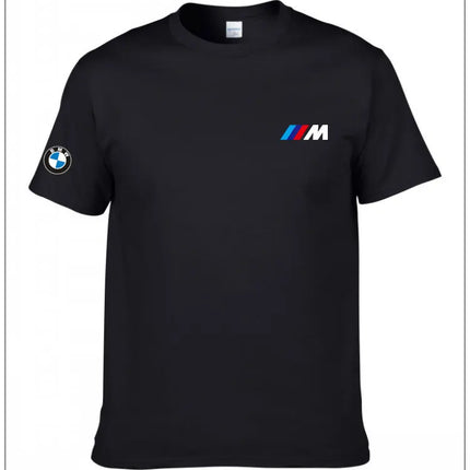 BMW Official Summer Short-sleeved T-shirt Car Classic Simple Logo Men's Women's Clothing Printing Pure Cotton Fashion High-end