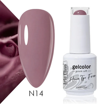 Arte Clavo Red Color Series Nail Polish UV Soak Off Varnish 15ml Manicure Nail Art Long-lasting Hema Tpo Free Gel Nail Polish