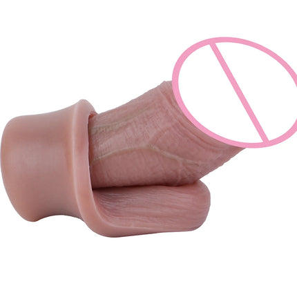 SXXY Realistic Penis Extender Male Delay Ejaculation Cock Sheath Silicone Reusable Condon Sex Toys For Men Couples Sex Pleasure