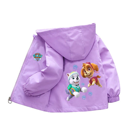 PAW Patrol Hooded Jackets Girls Boys 2024 Spring Autumn Sports Coats 1-10 Years Children Cartoon Outerwear Kids Casual Clothes