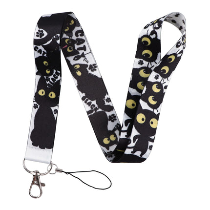 Cute Cartoon Cat Duck Neck Strap Lanyards For Keychain ID Credit Card Pass Animal Hang Rope Cell Phone Charm Accessories