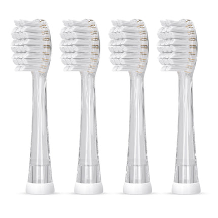 Seago Replacement Brush Heads for SG-2139, SG-513, and SG-977 Electric Toothbrush - Soft Bristles, Pack of 4 (Model H923)
