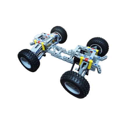 4WD RC Car Chassis Electric Set Building Block Motor Wheels RC Reciever Battery Box Functions Simulation Spray MOC Technical Toy