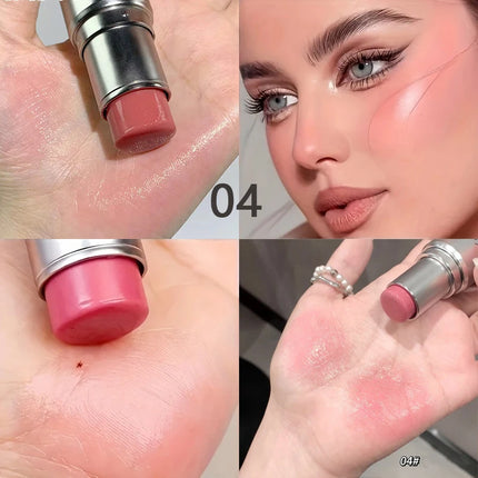 Waterproof Brighten Face Highlighter Blush Stick Makeup Glitter Corrector Contour Illuminator Shimmer Rouge Stick Cream Cosmetic
