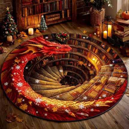 3D Vision Three-dimensional Round Home Floor Mat Trap Rug Washable Bedroom Decor Soft Carpet Anti-slip Carpets for Living Room