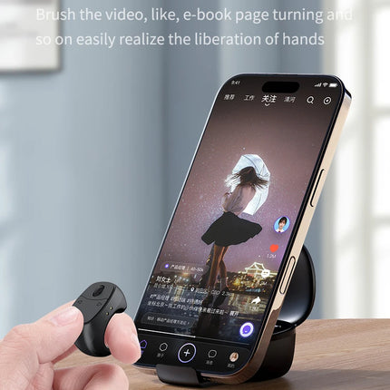 Hellodigi JX-12 Roller Fingertip Ring Remote Control Wireless Bluetooth Mobile Selfie Mice Video Automatic Page Turner Browsing