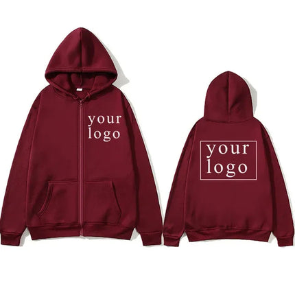 Custom Print Zip Hoodie / Hoodie Zippé Imprimé Personnalisé