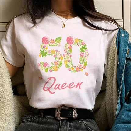 I Am 39 Plus Middle Finger Print Women T-shirts Short Sleeve Female Tshirts I Am 49 Plus Middle Finger Graphic T Shirt Y2k Tops