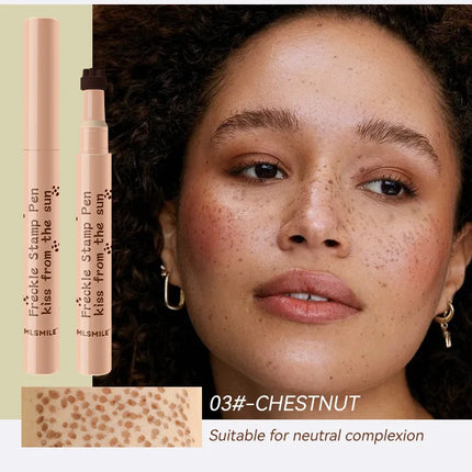 Freckle Pen Natural Lifelike Fake Freckles Pen Lasting Look Dot Spot Pen Makeup Waterproof Light/Dark Brown Freckles Stamp Pen