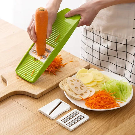Multi Handheld Mandoline Slicer with 3 Blades Stainless Steel Vegetable Cutter Slicer Manual Veggie Slicer For Carrot Potato