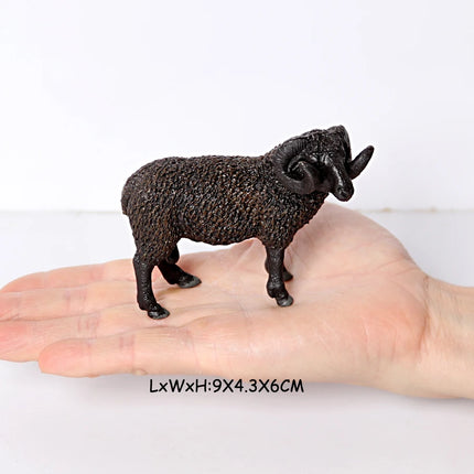 Realistic Farm Animal Shropshires Merino Sheep Goat Argali Antelope Gazella Waterbuck Model Figures Birthday Christmas Toys Gift