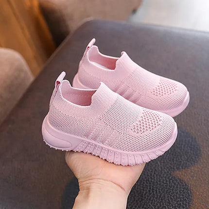 Children's Running Sneakers Boys Girls Casual Mesh Breathable Non-Slip Walking Patchwork Tennis Toddler Soft-Soled Girls' Shoes