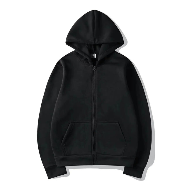 2025 Fashion Casual Black Grey Blue Zipper Hoodie Hip Hop Street Sweatshirt Skateboarding Men/Women Hoodie Men's Hoodie