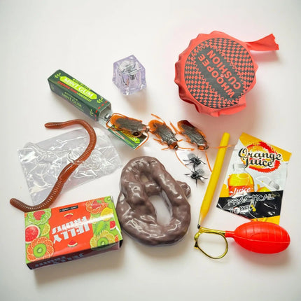 Joke Kit Pranks Pack Joke Toys Box Set Cockroach Roach Bug Whoopee Cushion April Fools Prank Stuff Noise Maker for party