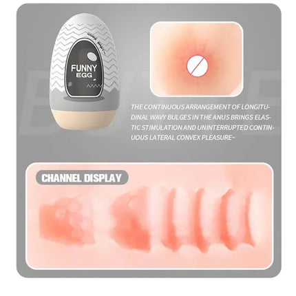 Portable Soft Silicone Personal Massager Egg-Shaped Ergonomic Design Pocket-Sized Male Massage Tool for Comfortable Relaxation