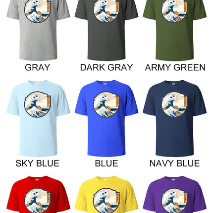 Color Painting Style Breathable Cotton Round Neck Tee Minimalist Design Lightweight Fabric Unisex Basic T Shirt Men's T-shirt