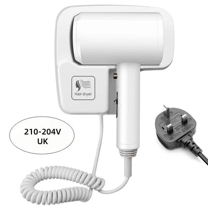 Five Star Hotel Specific Wall Mounted Non Perforated High Wind Speed Drying Household Bathroom Hair Dryer