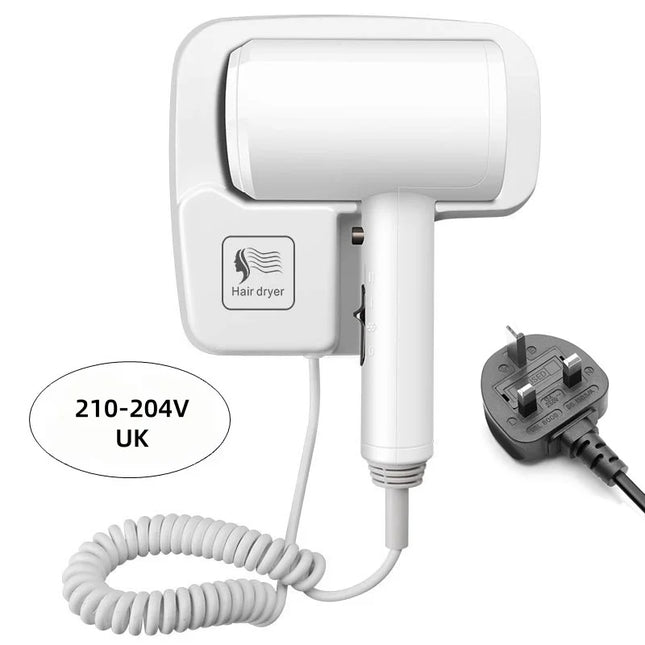 Five-Star Hotel Specific Wall-Mounted Non-Perforated High Wind Speed Drying Household Bathroom Hair Dryer