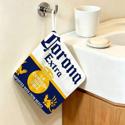 C-Corona E-Extra Beer Polyester Cotton Daily Towel, Hanging Kitchen Hand Wiping Cloth, Durable For Whole House Use