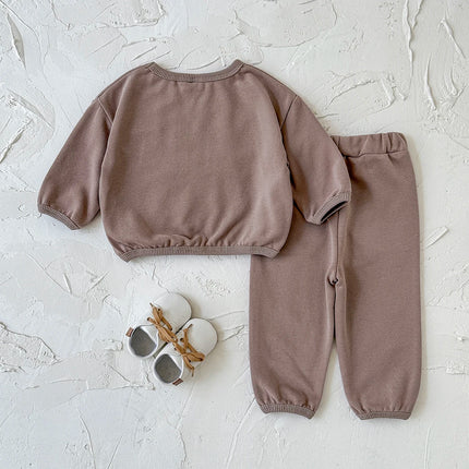 INS Kids Boys New York Sweatshirt & Jogger Pants Set 2025Autumn New Baby Girls Clothes Toddler Hoodie and Pants 2 Pcs Outfit