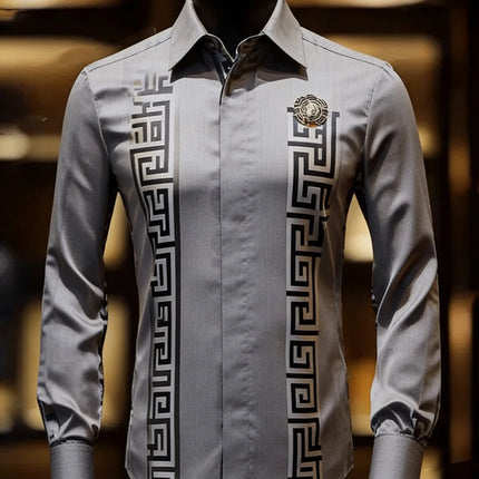 Men's Soft Breathable Long Sleeve Shirt High Definition Printed White Shirt Hawaiian Vacation Outdoor Social Party Mens Clothing