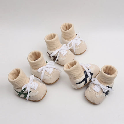 Spring and Autumn New Baby Shoes for Boys and Girls 0-1 Year Old Baby Shoes Socks Integrated Warm Sports Walking Shoes