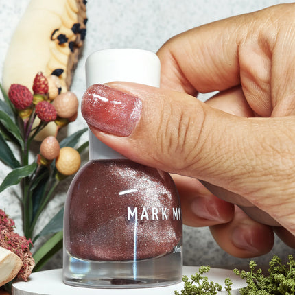 S148 Honey Glow 10ml No-Bake Cat Eye Nail Polish. Honey Glow red base with rouge fragments. Quick-drying, long-lasting
