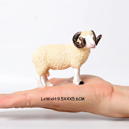 Realistic Farm Animal Shropshires Merino Sheep Goat Argali Antelope Gazella Waterbuck Model Figures Birthday Christmas Toys Gift