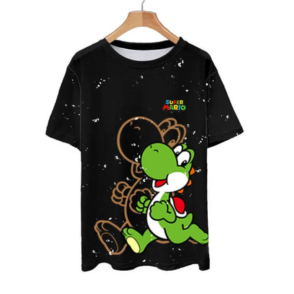 Super Mario Mario Luigi Mario Game Peripheral Summer Quick Dry 3D Short Sleeve T-shirt Men's and Women's Half Sleeve
