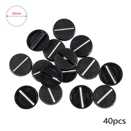 25mm/32mm/40cmm Round Plastic Model Bases for Wargames Table Games Diy Toy Miniature Model People Base 20pcs/40pcs/60pcs