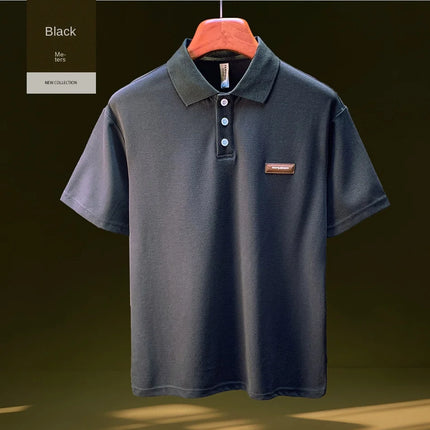 Men's Summer Short-Sleeved Polo Shirt 2025 New Large Simple T-shirt Top Versatile Casual Men's Clothing