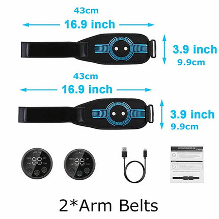 Smart EMS Ab Stimulation Belt - Rechargeable Muscle Toner for Home Gym Fitness & Body Contouring