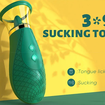Tongue Licking Clitoris Vibrator Female Nipple Massager Three-Level Suction Vaginal Orgasm Masturbator for Women Adult Sex Toys