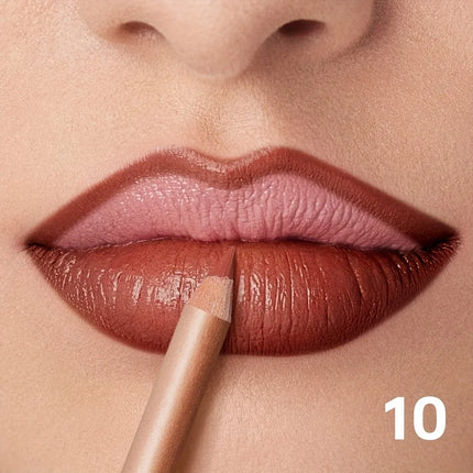 Matte Nude Lip Liner Pigmentation Long-Lasting Waterproof /Pencil Formula, Lip Pencil for Precise Lip Line, Lip Glossy Effect