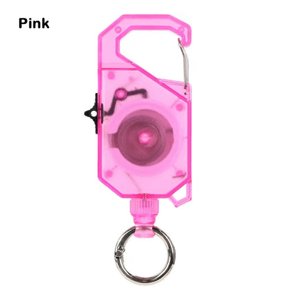 Portable Plastic Elastic Keychain Hovering Type Retractable Easy Pull Buckle Lanyard Carabiner Badge Holder Outdoor