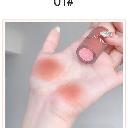 Gege Bear Smooth Multi-purpose Cream Expansion Color Blush Not Easy to Fade Nude Matte Velvet Lip Glaze