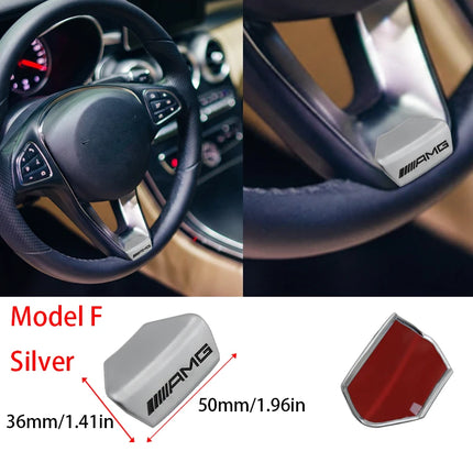 3D Metal Car Steering Wheel Emblem Sticker Badge For Mercedes Benz AMG W205 W168 W108 GLC W212 AMG W176 W204 Interior Accessorie