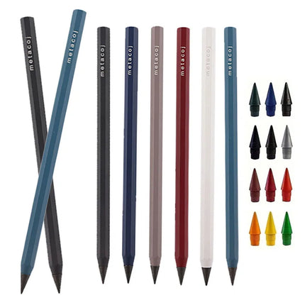 All Metal Eternal Pencil HB Lead Core New Technology Unlimited Writing Eternal Painting Supplies Novelty Stationery