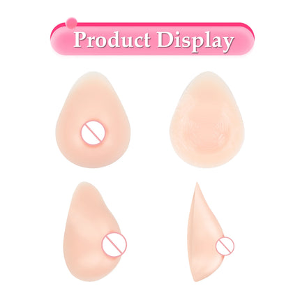 KUMIHO Fake Boobs Self-Adhesive Silicone Breast Form for Drag Queen Transgender Crossdresser Cosplay Mastectomy Prothesis