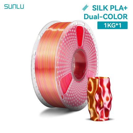 SUNLU 1KG SILK /Dual / Triple Color/Rainbow 3D Printer Filament 1.75mm 1000g Spool (2.2lbs) Neatly Filament Fit Most FDM Printer