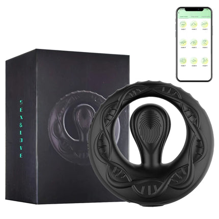 Spherical Sperm Lock Ring APP Bluetooth Remote Control Male Vibration Prostate Exercise Massage Vibration Ring Adult Product