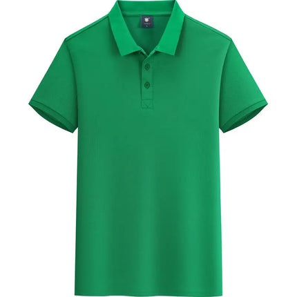 Summer 100% cotton overalls polo shirt custom company logo embroidered lapel short-sleeve T-shirt printing